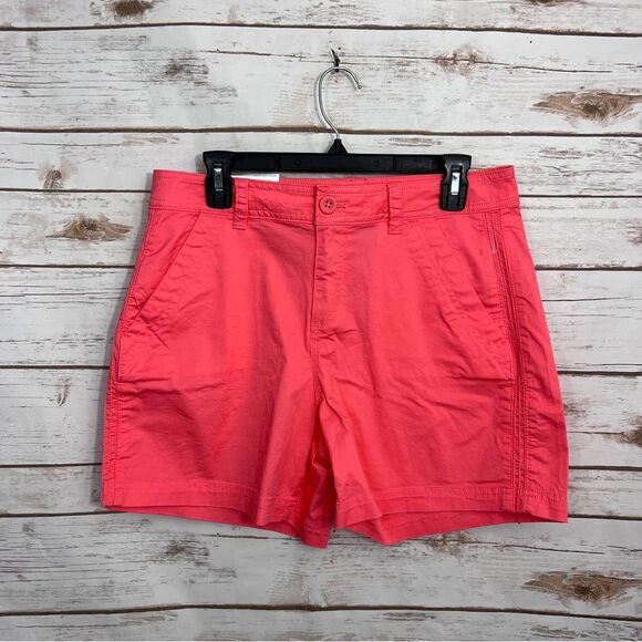 Eddie Bauer Neon Pink Aspire Chino Shorts NWT Outdoor Hiking Active Athletic - Picture 1 of 5